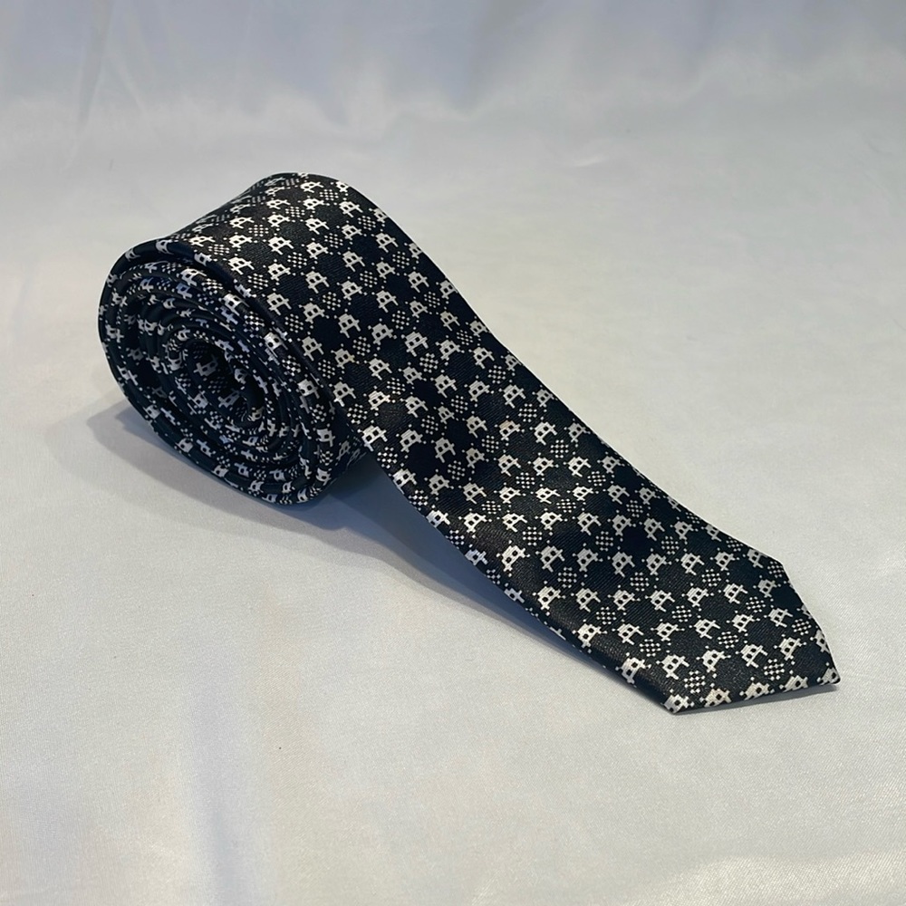 Space Invaders‎ Tie by Black Tie Geek Retro Y2K Vintage-Inspired Game 70s Aliens